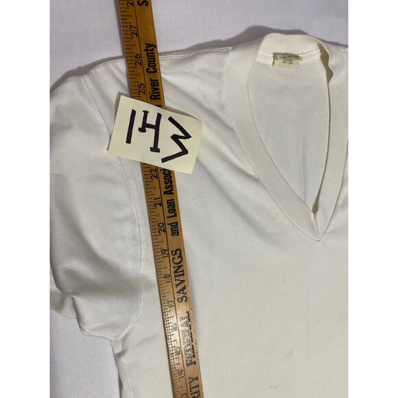 Vintage Sears Roebuck & Co. White V-Neck T-Shirts Bundle of 2 Men’s Size Large - Picture 5 of 12